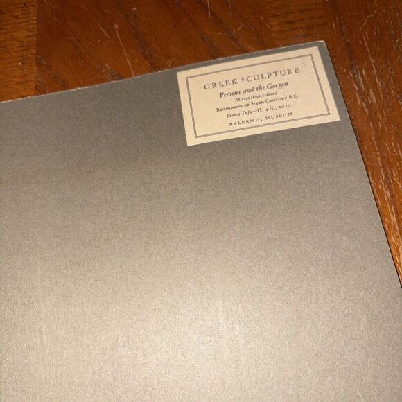 Vintage Perseus & the Gorgon Metope From Selinus Mounted Greek Photo Palermo - Picture 5 of 6